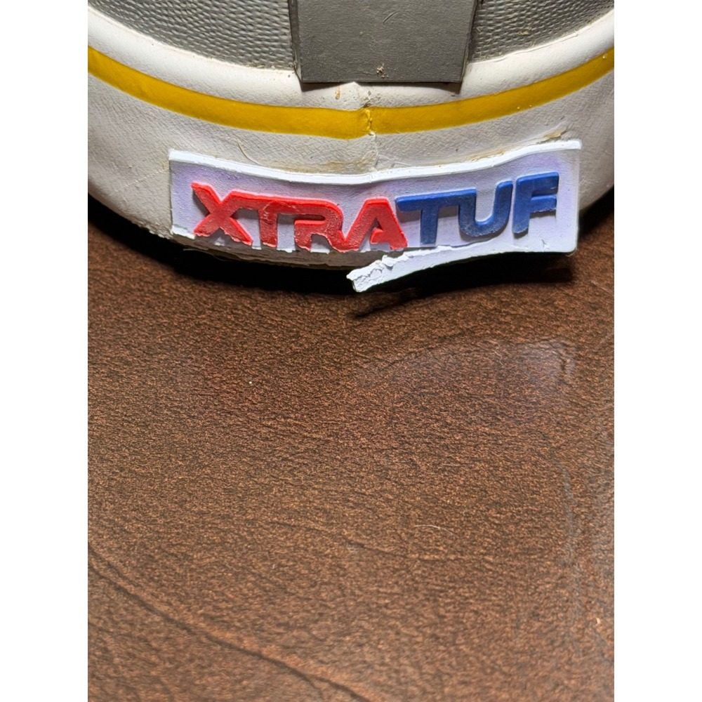 XTRATUF Kids Ankle Deck Boots Grey Yellow Waterproof Rain Boots Size 5 - Picture 4 of 10